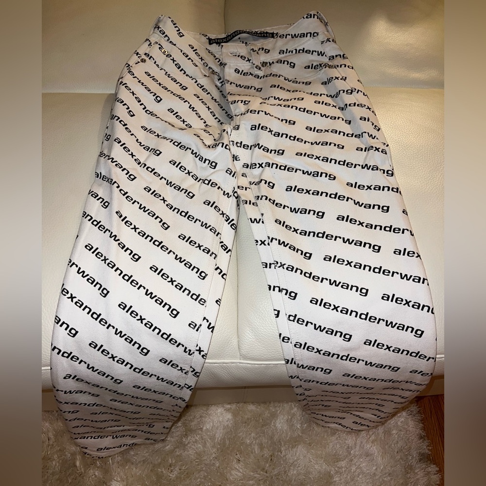 Alexander Wang logo jeans